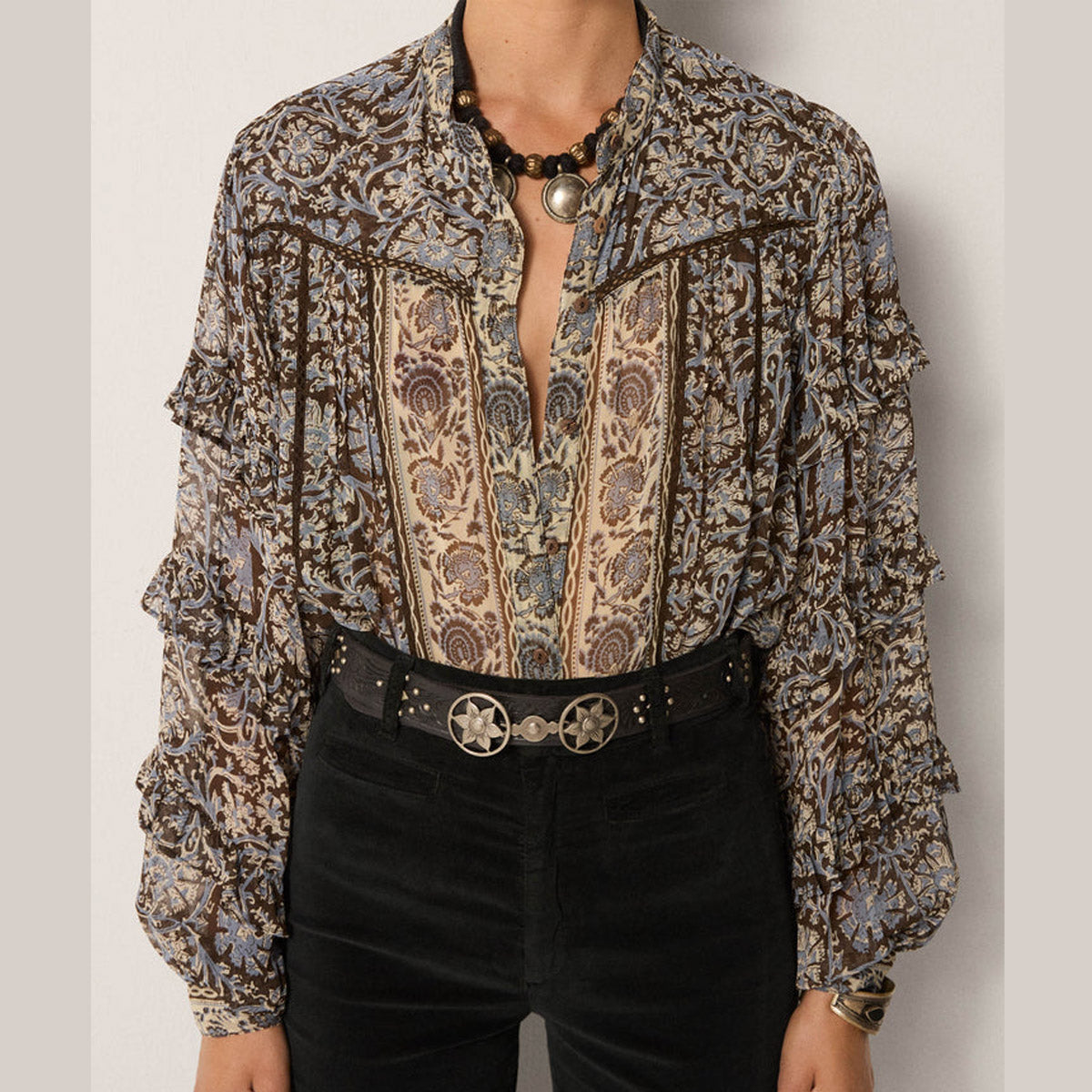 Maison Hotel : CAMILLA BLOUSE Blue Orchid - Collector Store Sydney