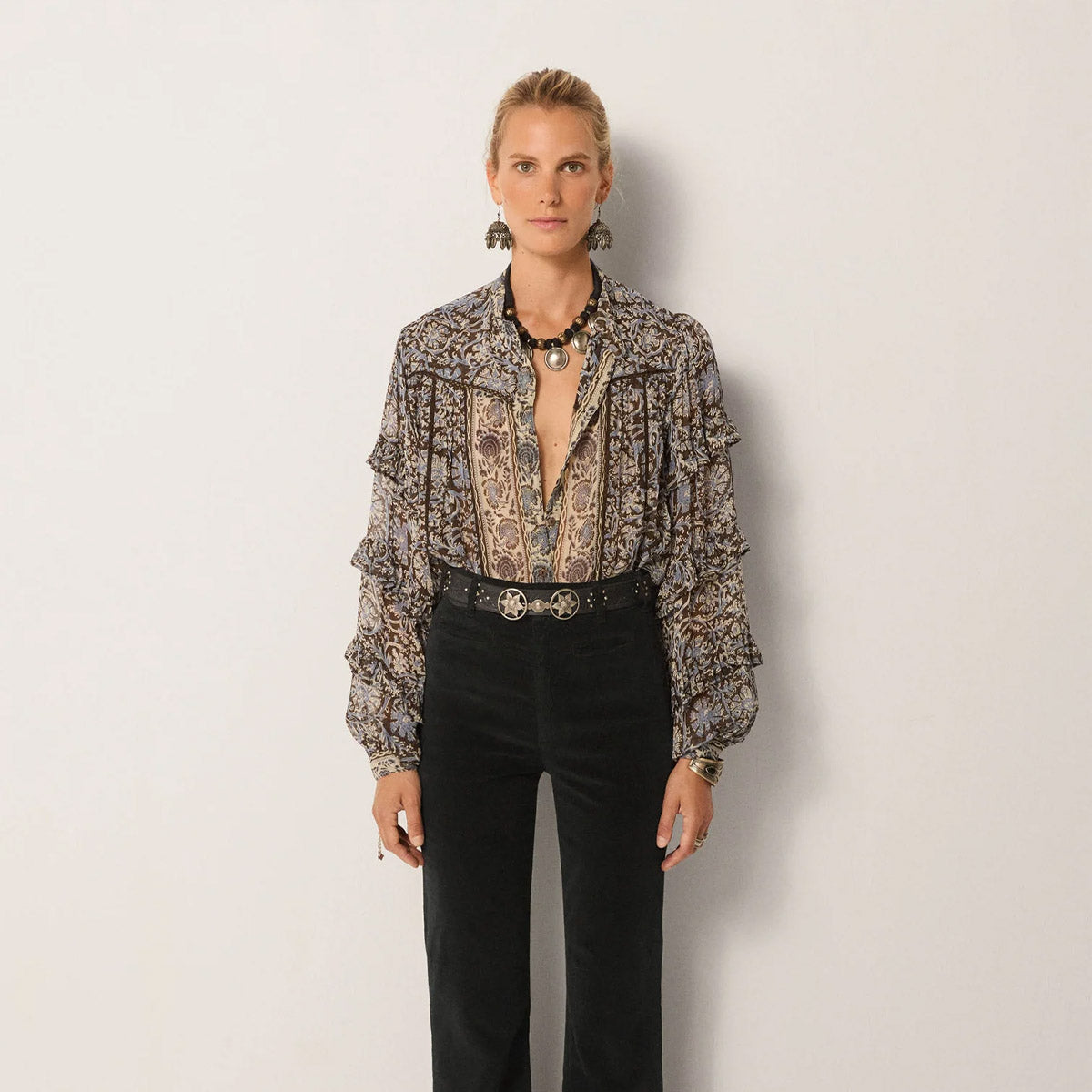 Maison Hotel : CAMILLA BLOUSE Blue Orchid - Collector Store Sydney