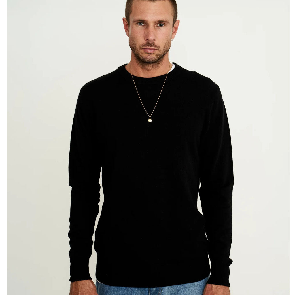 Mr Simple Recycled Cashmere Knit - Black - Collector Store