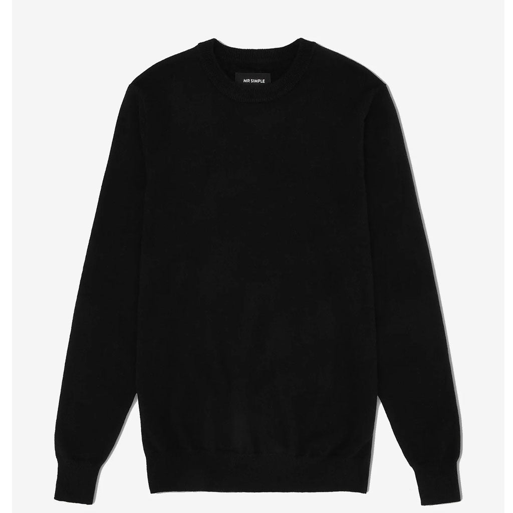 Mr Simple Recycled Cashmere Knit - Black - Collector Store