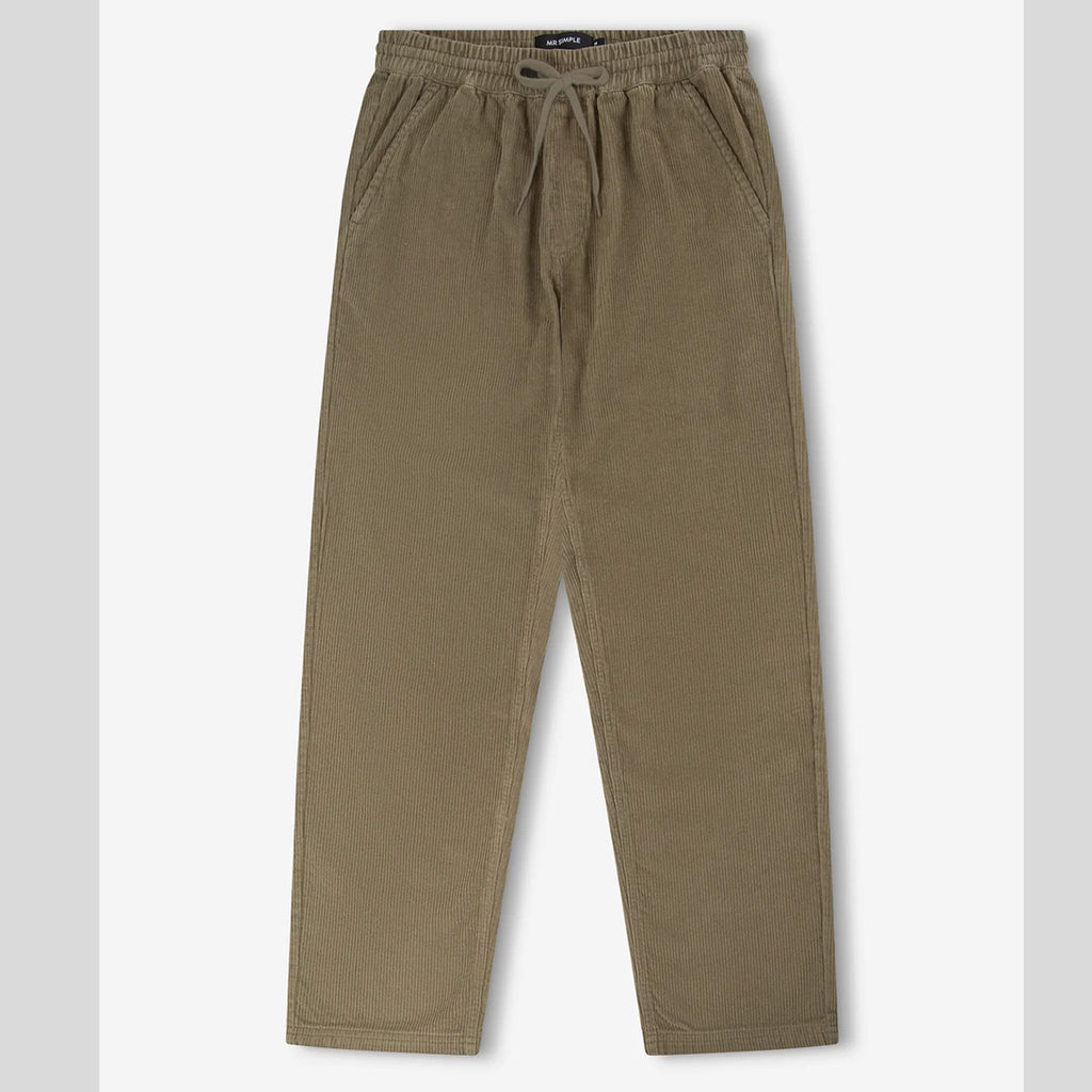 Mr Simple Burbank Elastic Cord Pant - Army - Collector Store Sydney