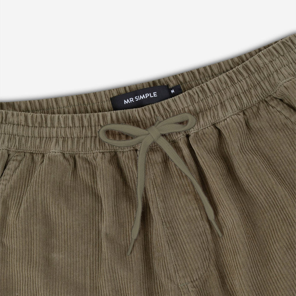 Mr Simple Burbank Elastic Cord Pant - Army - Collector Store Sydney