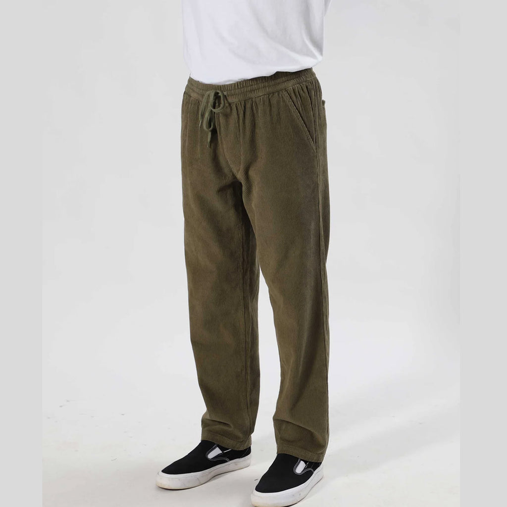 Mr Simple Burbank Elastic Cord Pant - Army - Collector Store Sydney