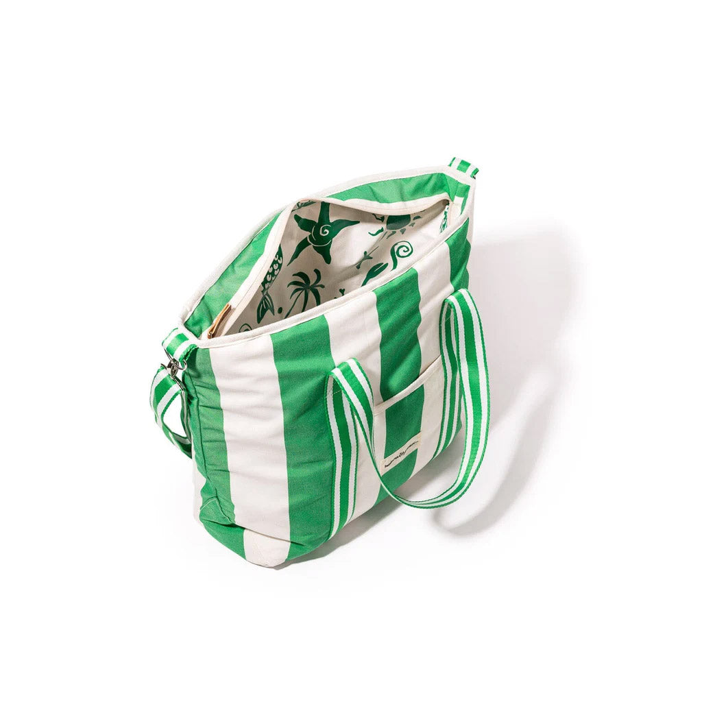 THE COOLER TOTE BAG - CREW CANYON GREEN STRIPE - Collector Store