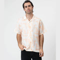 Mr Simple Cuban Short Sleeve Shirt - Raybeam Snow Peach - Collector Store Sydney
