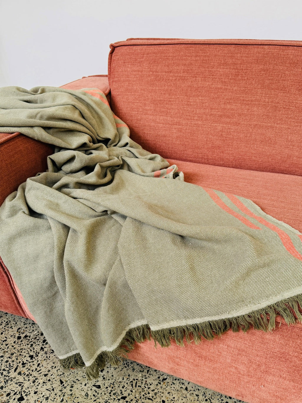 Camp Throw | Sage - Burnt Orange - Collector Store Sydney