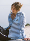 Araminta James - AJ Crest Palermo Shirt - Sea Blue
