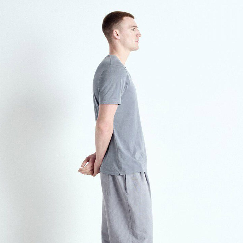 American Vintage Mens Round Neck Tee - Devon- Vintage Blue Grey - Collector Store Sydney