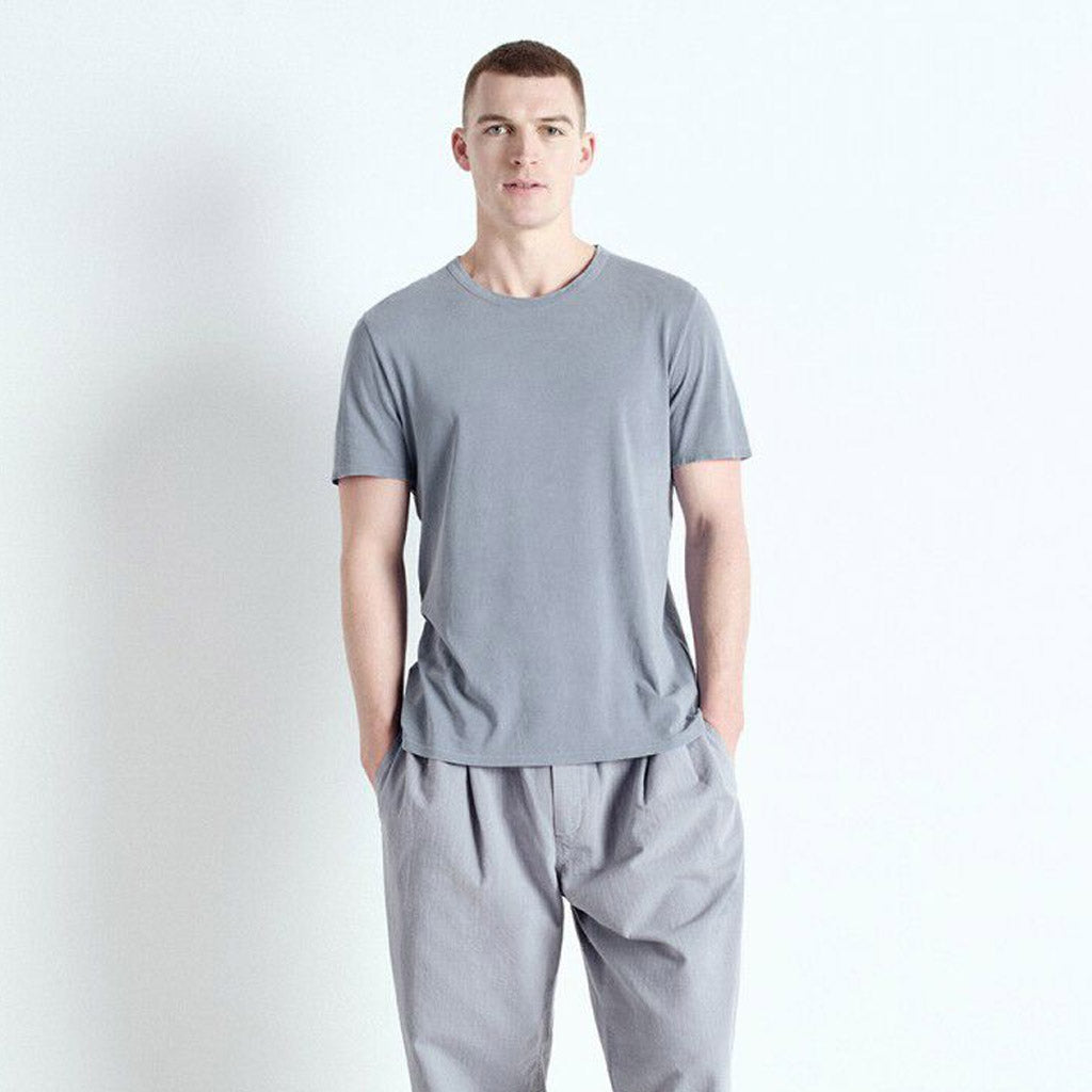 American Vintage Mens Round Neck Tee - Devon- Vintage Blue Grey - Collector Store Sydney