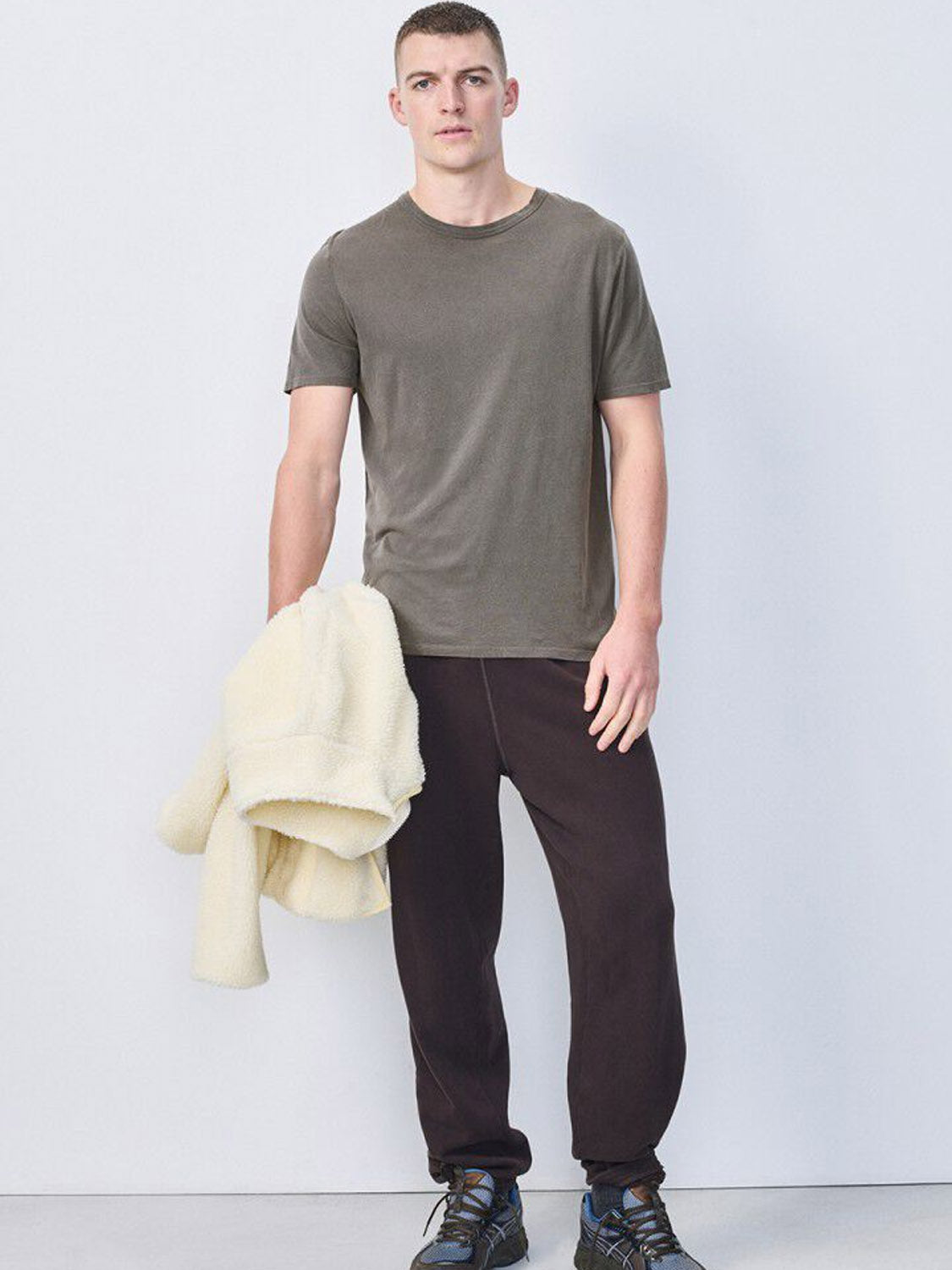 American Vintage Mens Round Neck Tee - Devon - Vintage Slate