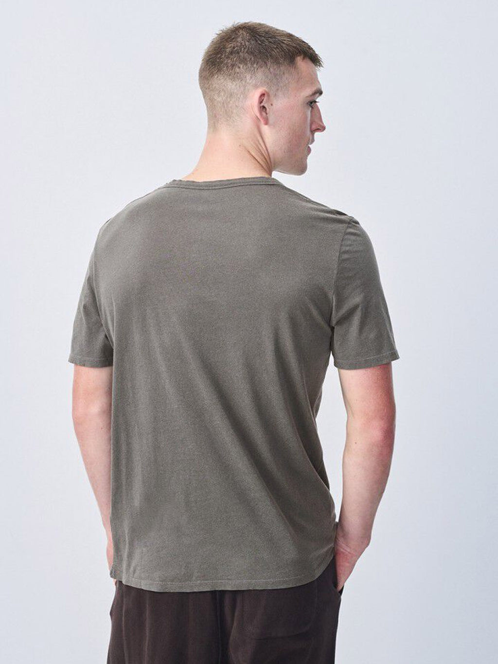 American Vintage Mens Round Neck Tee - Devon - Vintage Slate
