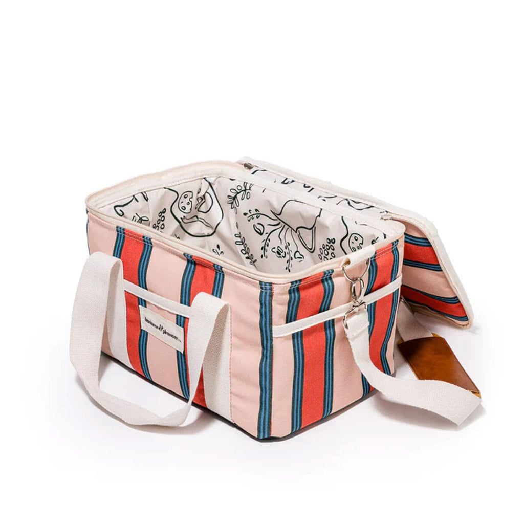 PREMIUM COOLER BAG - BISTRO DUSTY PINK STRIPE - Collector Store