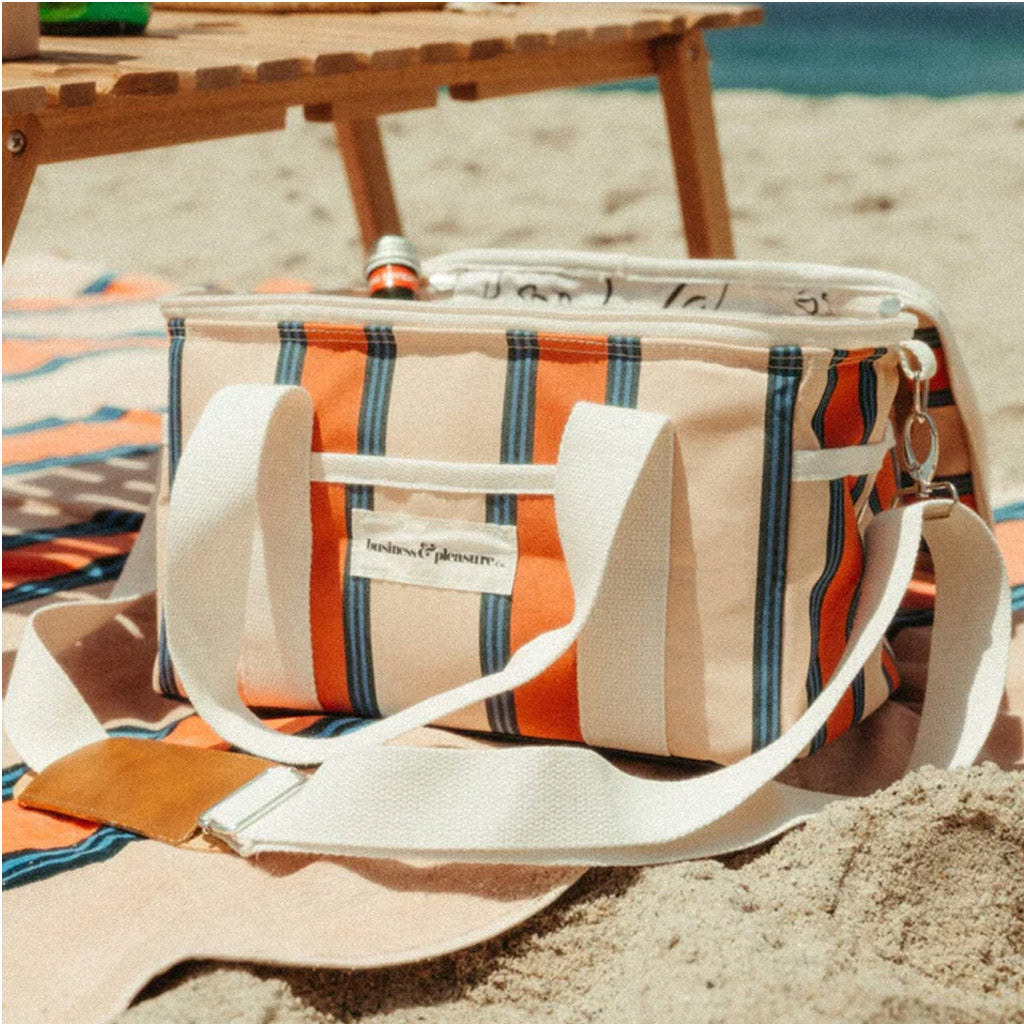 PREMIUM COOLER BAG - BISTRO DUSTY PINK STRIPE - Collector Store