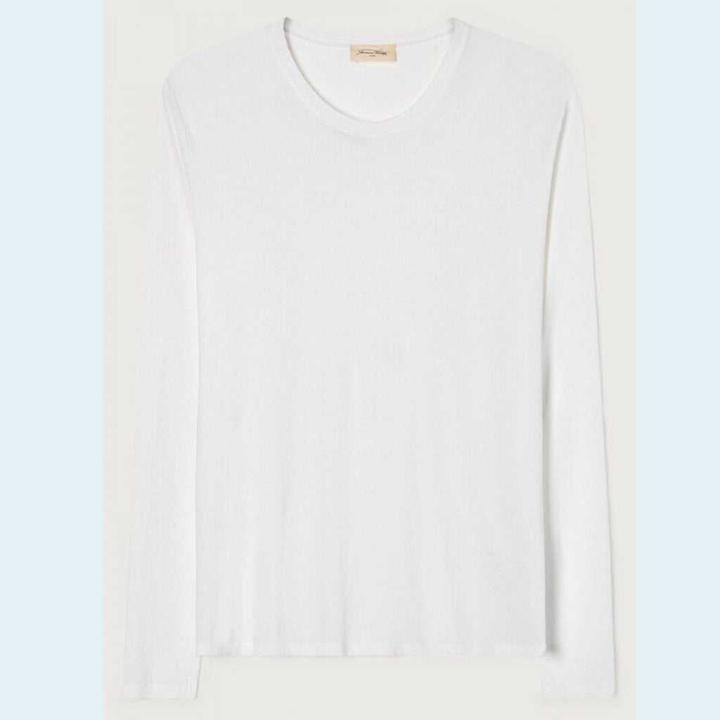 American Vintage Mens Decatur L/S Tee - WHITE - Collector Store Sydney