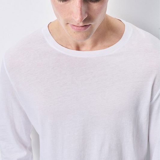 American Vintage Mens Decatur L/S Tee - WHITE - Collector Store Sydney