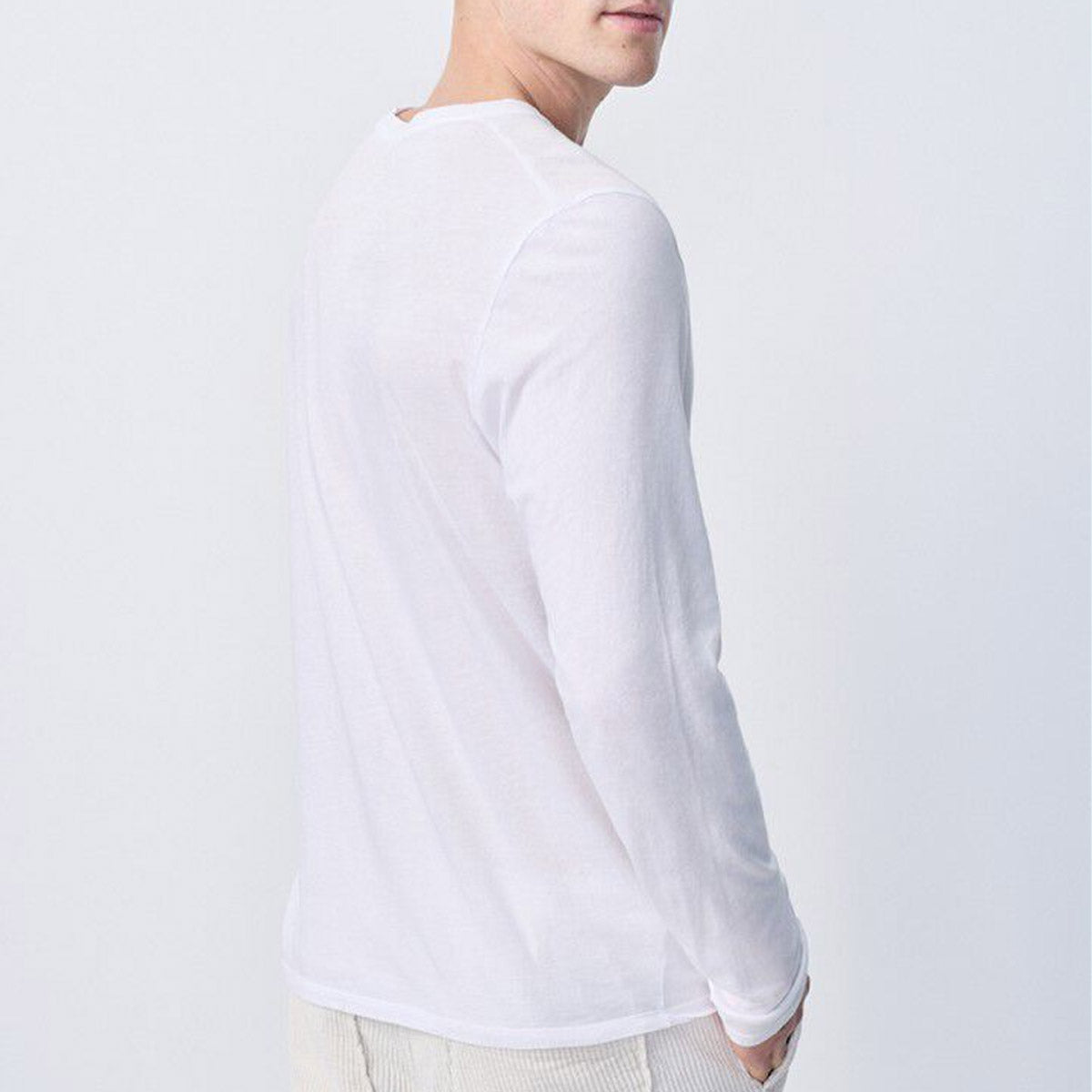 American Vintage Mens Decatur L/S Tee - WHITE - Collector Store Sydney
