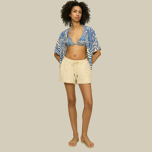 OAS Ecru Drizzle Waffle Short - Collector Store