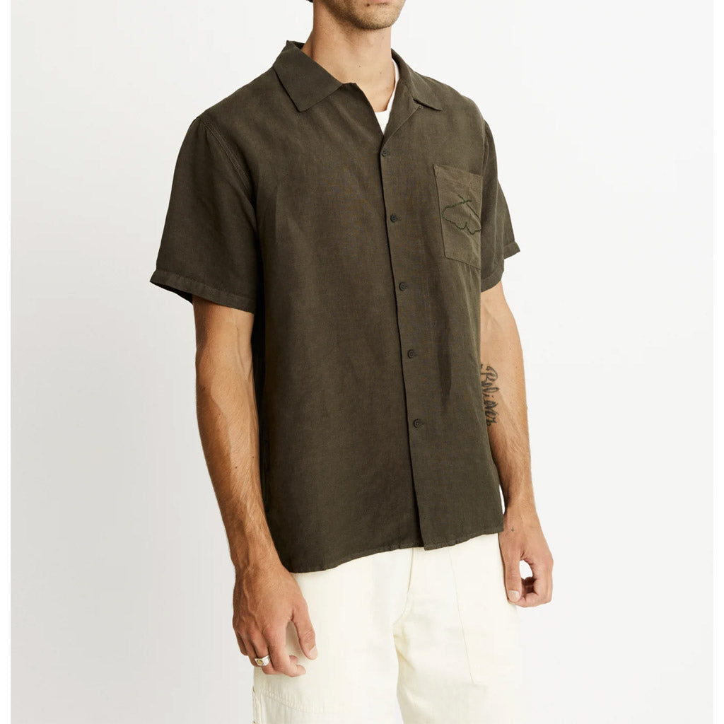 Mr Simple Huck Embroided  - New Art SS Shirt - Fatigue - Collector Store