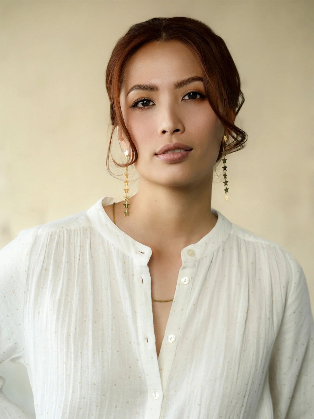 Marie Louise De Monterey - Ines Blouse - Gold Dots Ecru - Collector Store Sydney
