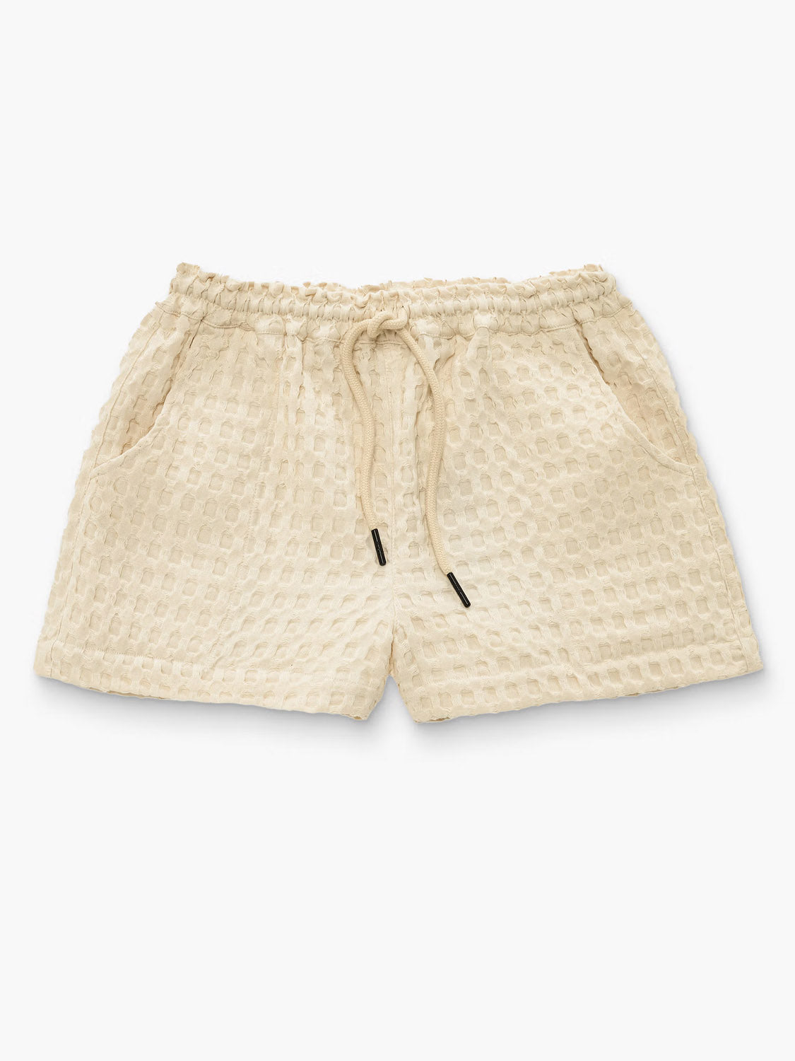 OAS Ecru Drizzle Waffle Shorts