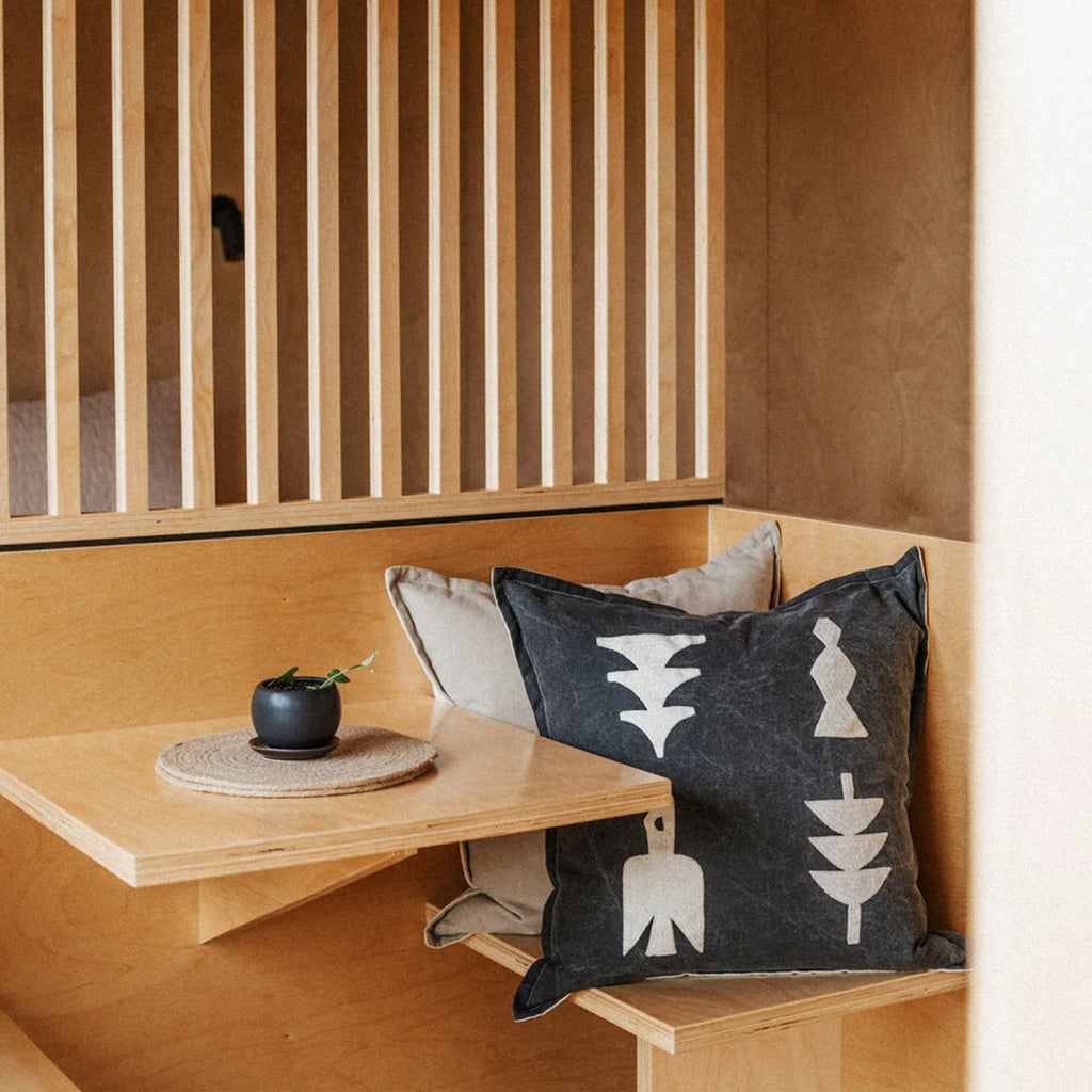 Pony Rider | Elements Cushion | Black 55x 55 - Collector Store Sydney