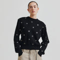 Second Female Stinne Eyelet Knit Black - Collector Store Sydney