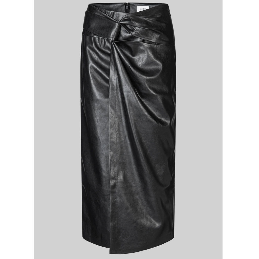 Second Female Seema New Skirt - Black Faux Leather - Collector Store Sydney