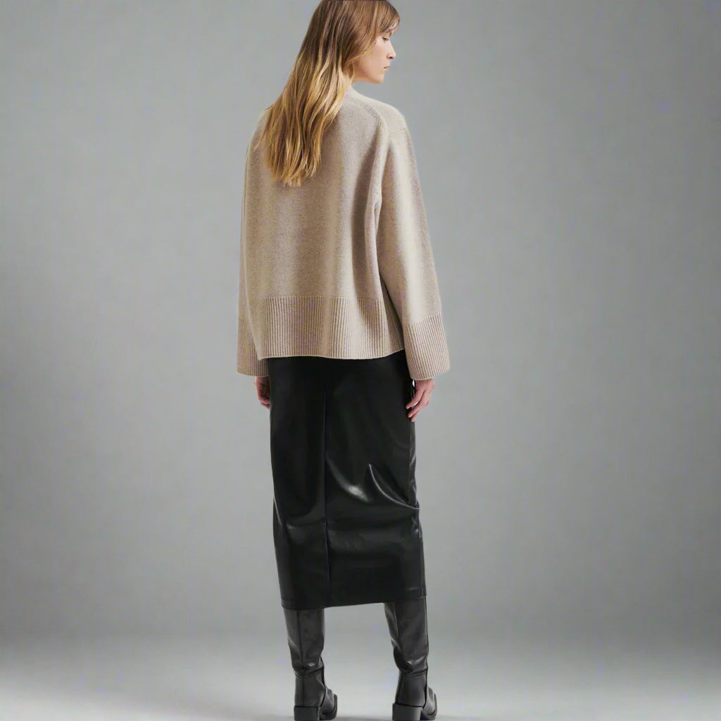 Second Female Seema New Skirt - Black Faux Leather - Collector Store