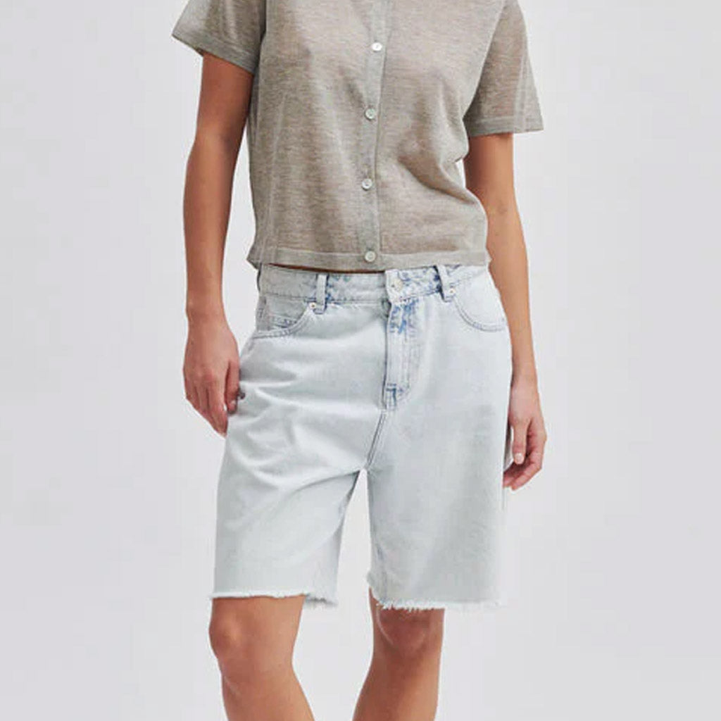 Second Female Fira Shorts - Light Blue Denim - Collector Store