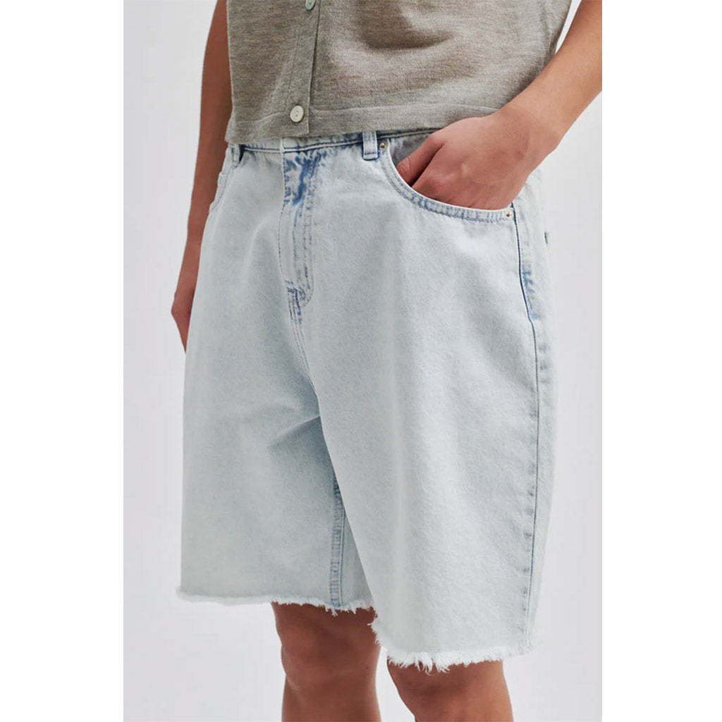Second Female Fira Shorts - Light Blue Denim - Collector Store