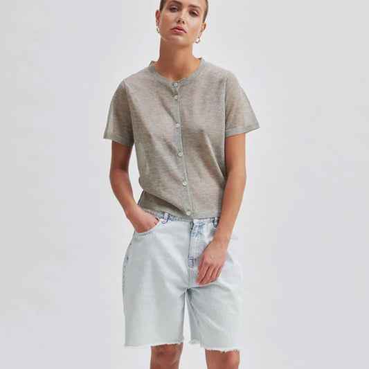 Second Female Fira Shorts - Light Blue Denim - Collector Store