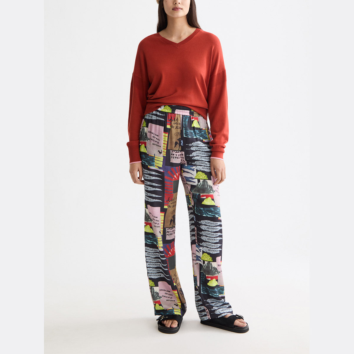 Gia wide fit pants - Art dept collage - Collector Store Sydney