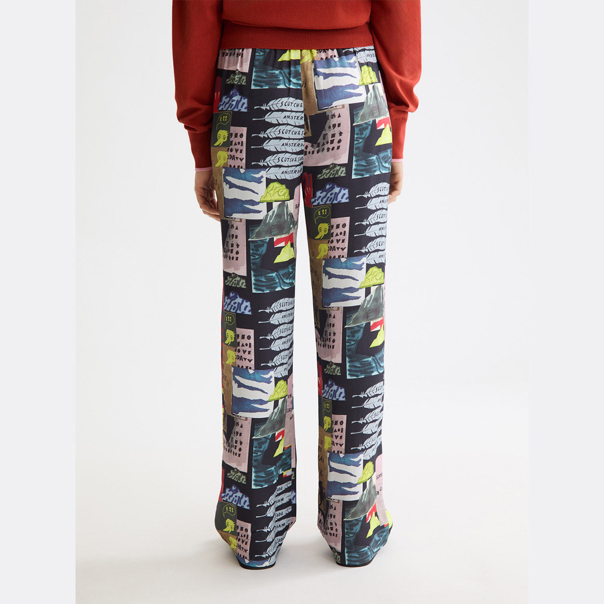 Gia wide fit pants - Art dept collage - Collector Store Sydney