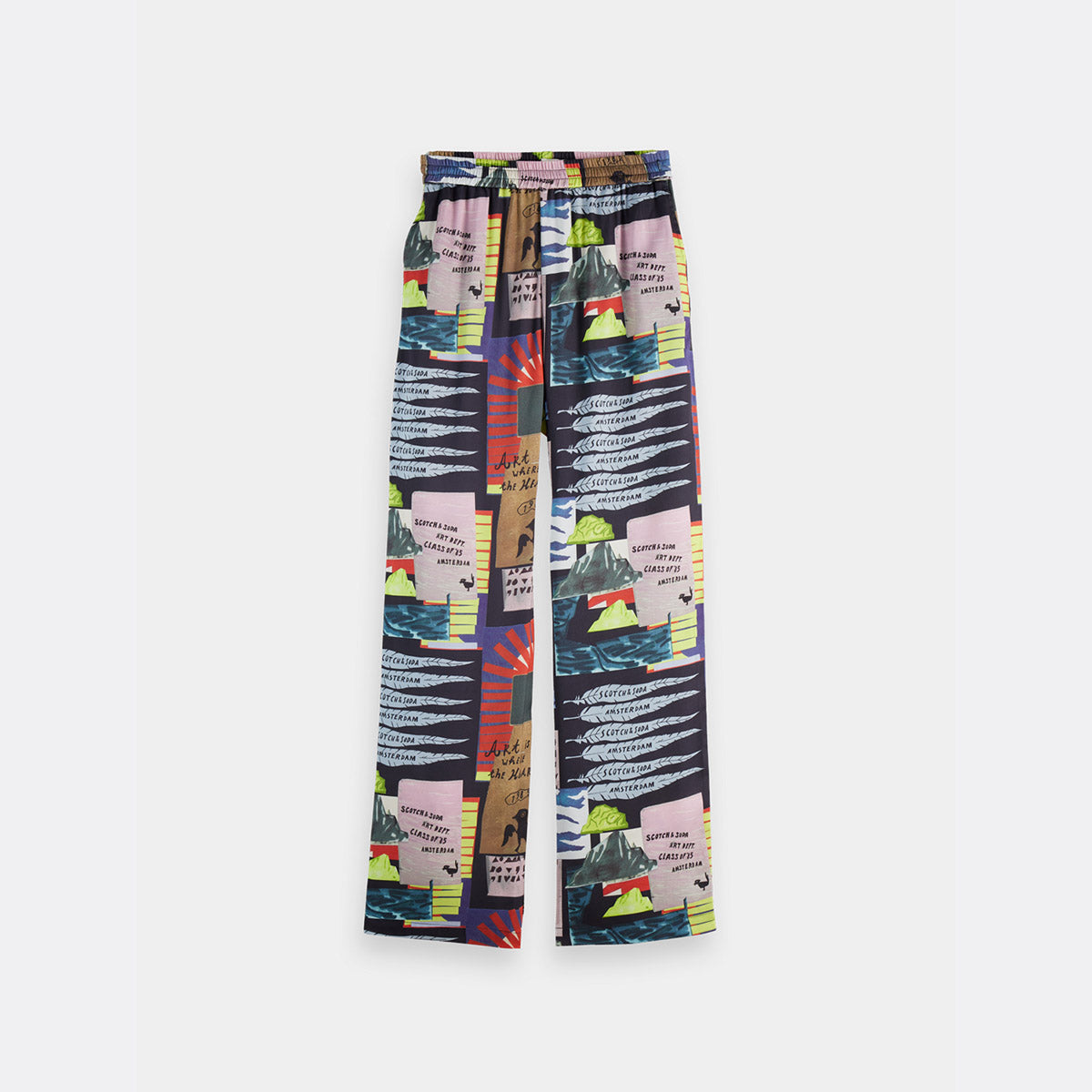 Gia wide fit pants - Art dept collage - Collector Store Sydney