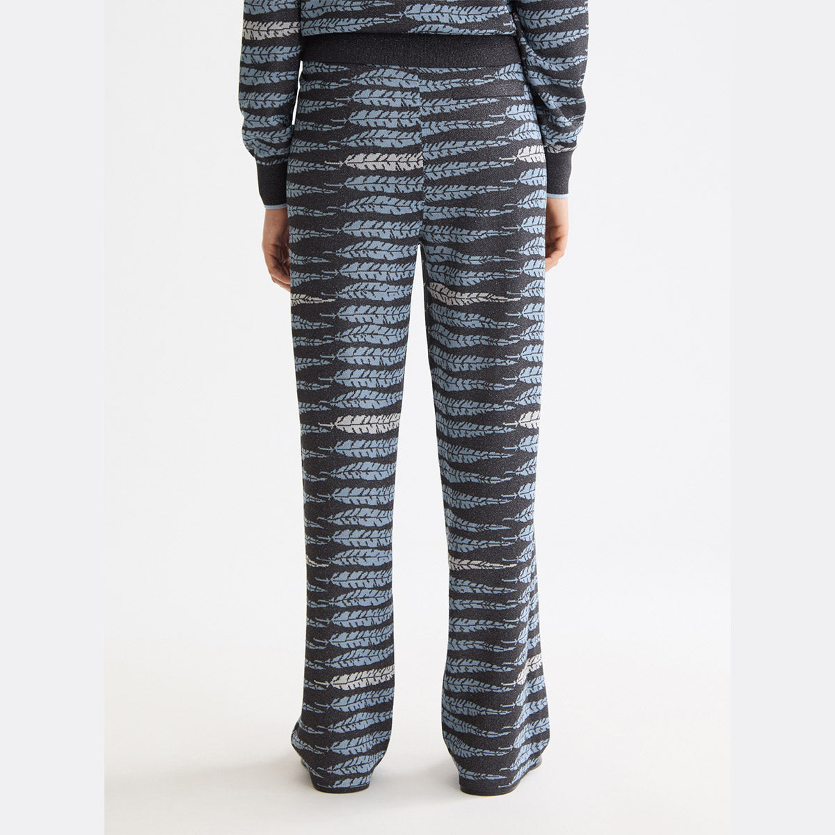 Lurex jacquard trousers - Charcoal art - Collector Store Sydney
