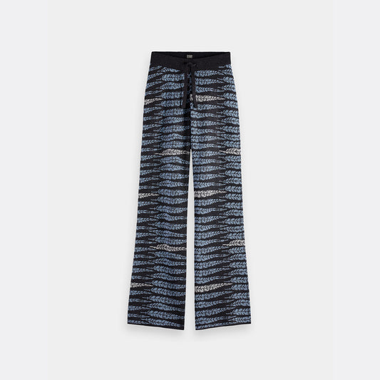 Lurex jacquard trousers - Charcoal art - Collector Store Sydney