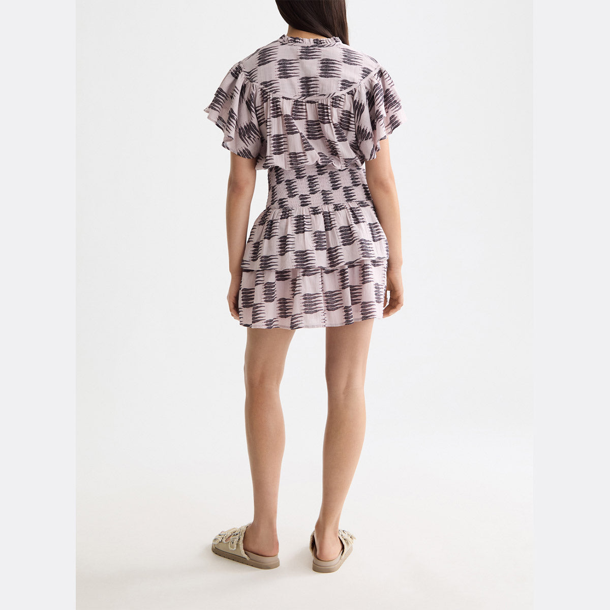 Ruffled mini dress - Feather block - Collector Store Sydney