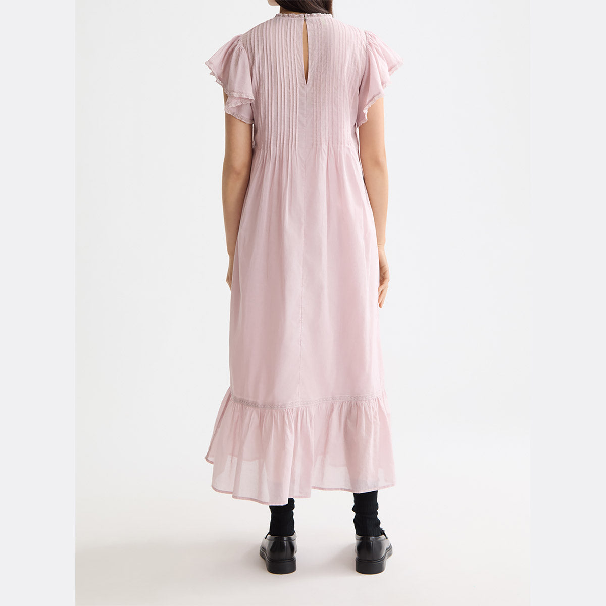 Pleated front maxi dress - Burnished lilac - Collector Store Sydney