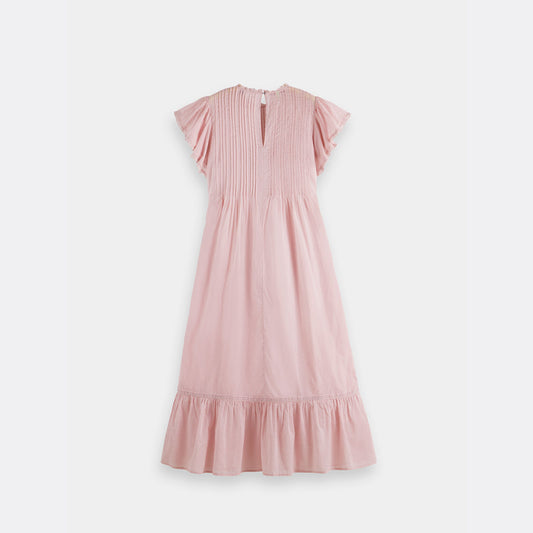 Pleated front maxi dress - Burnished lilac - Collector Store Sydney