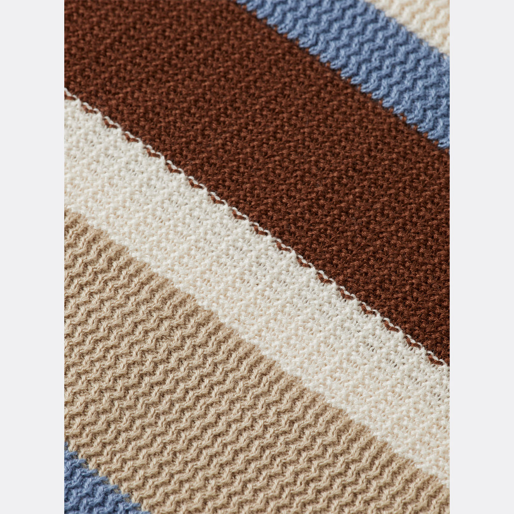 Knitted striped polo - Plaza taupe stripe - Collector Store Sydney