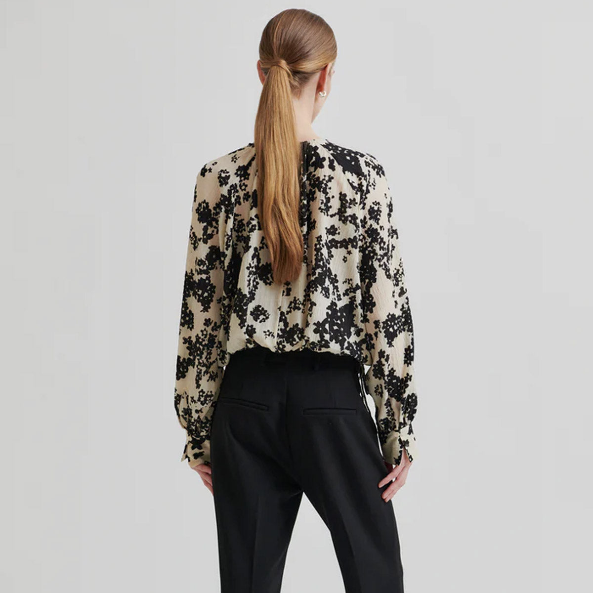 Second Female Fleuri printed blouse black white - Collector Store Sydney