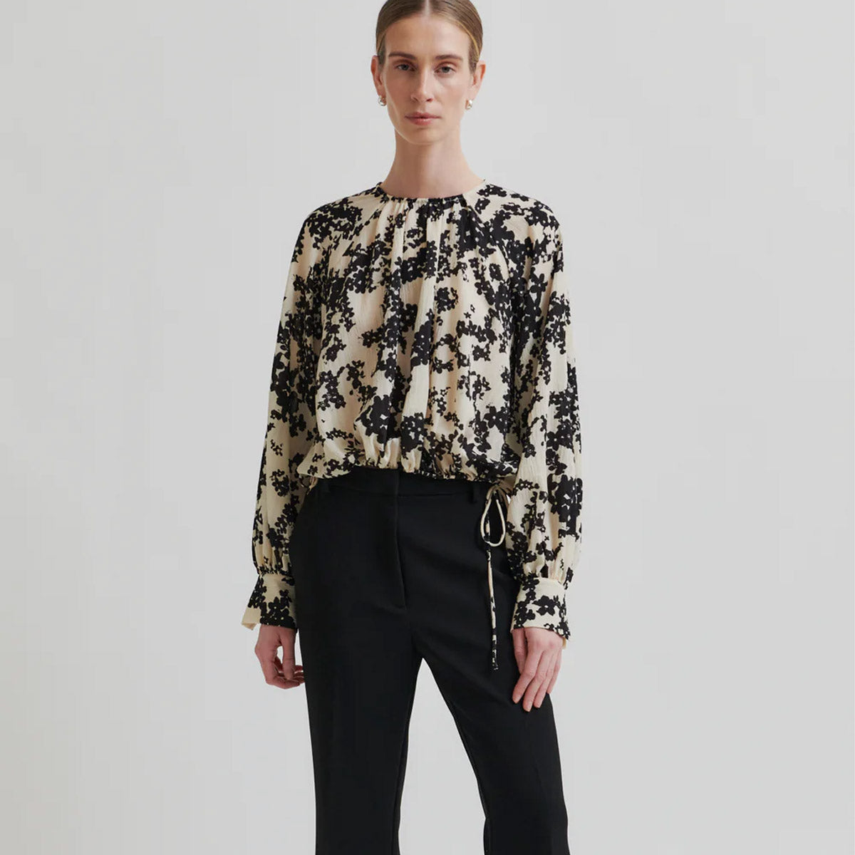Second Female Fleuri printed blouse black white - Collector Store Sydney