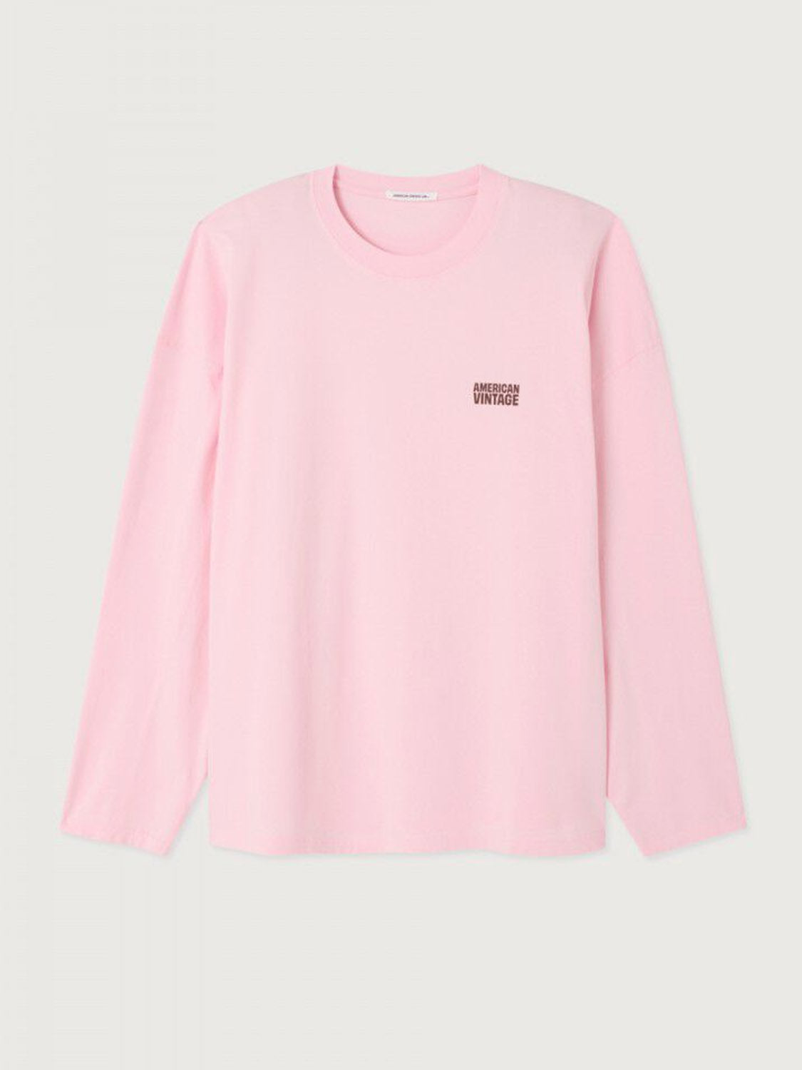 American Vintage - Mens Long Sleeve T-shirt - Gixy - Cotton Candy