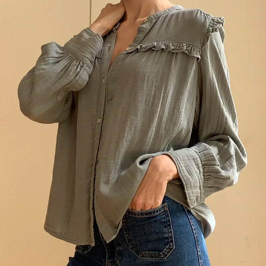 Marie Louise De Monterey - Isabella blouse GREY