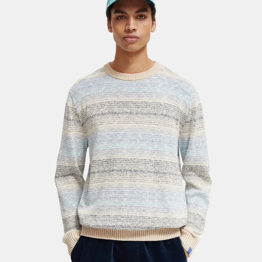 Scotch & Soda : Gradient stripe crewneck sweater : Gradient - Collector Store