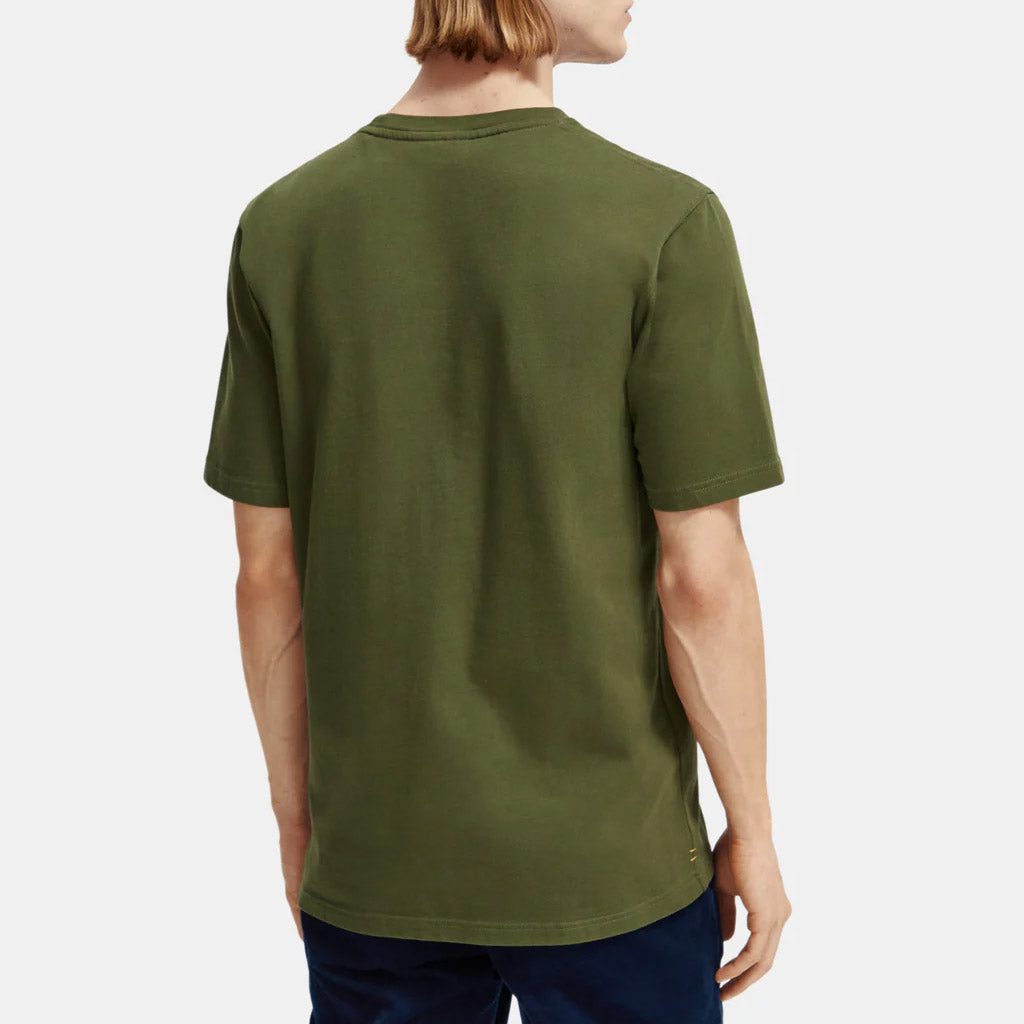 Scotch & Soda : Chest pocket t-shirt : Field Green - Collector Store