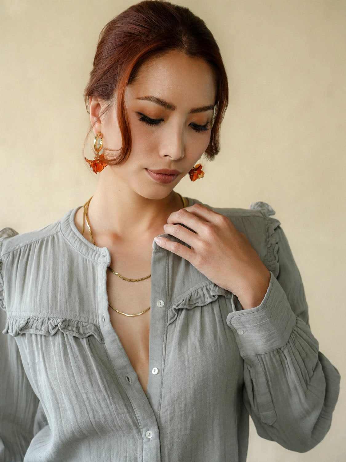 Marie Louise De Monterey - Isabella blouse GREY - Collector Store Sydney