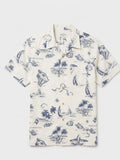 Mr Simple Lanai Hawaiian Short Sleeve Shirt - Vintage White - Collector Store Sydney