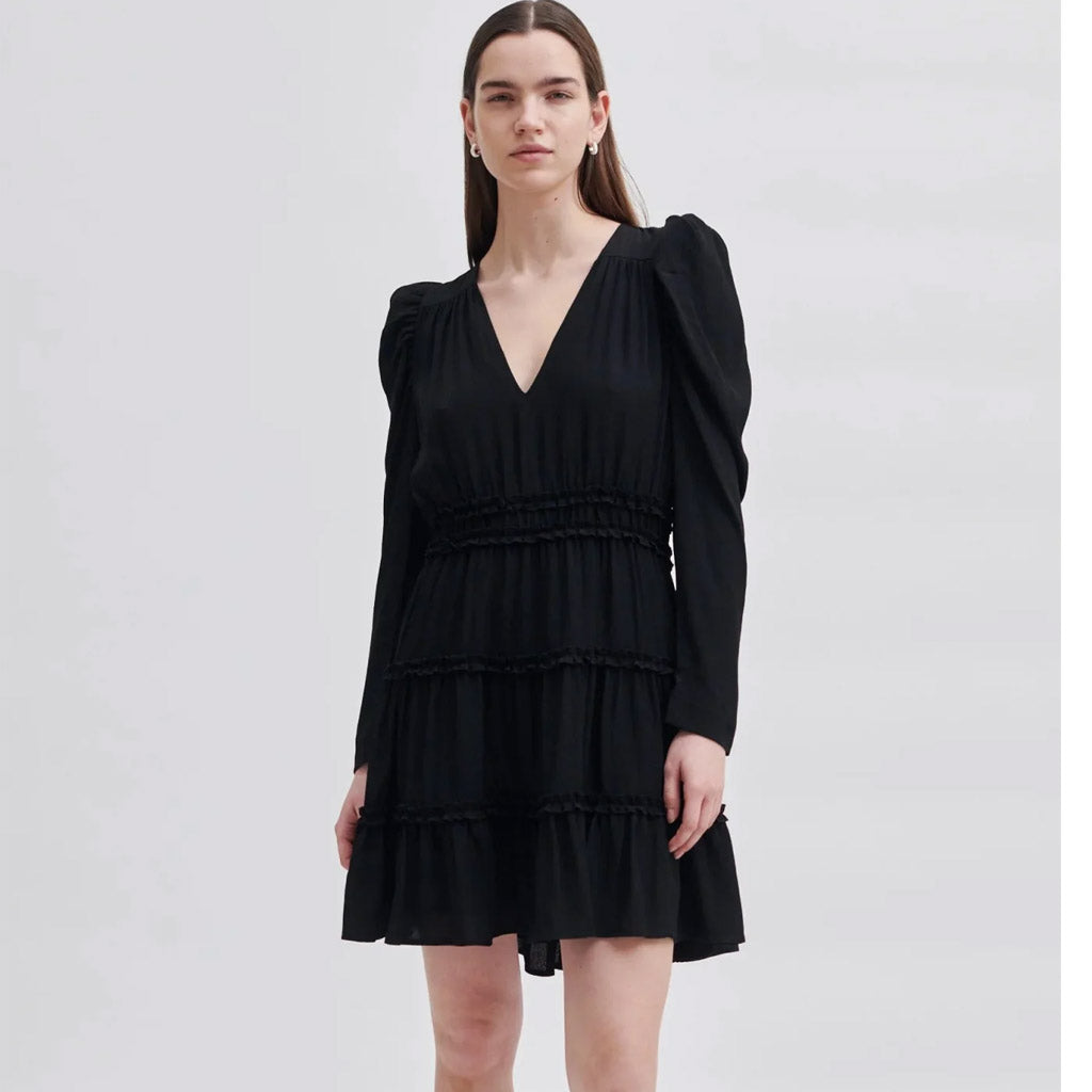 Second Female Heavenly Tartan Dress - Black - Collector Store