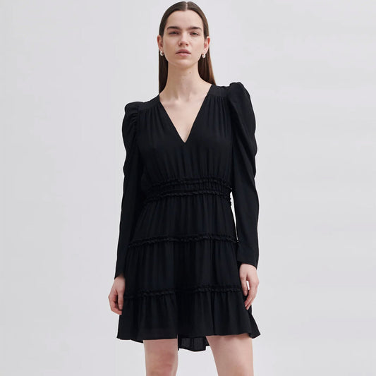 Second Female Heavenly Tartan Dress - Black - Collector Store